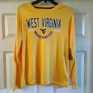 West Virginia Mountaineers NWT Colosseum Youth Large 16-18 Long SleeveTe…